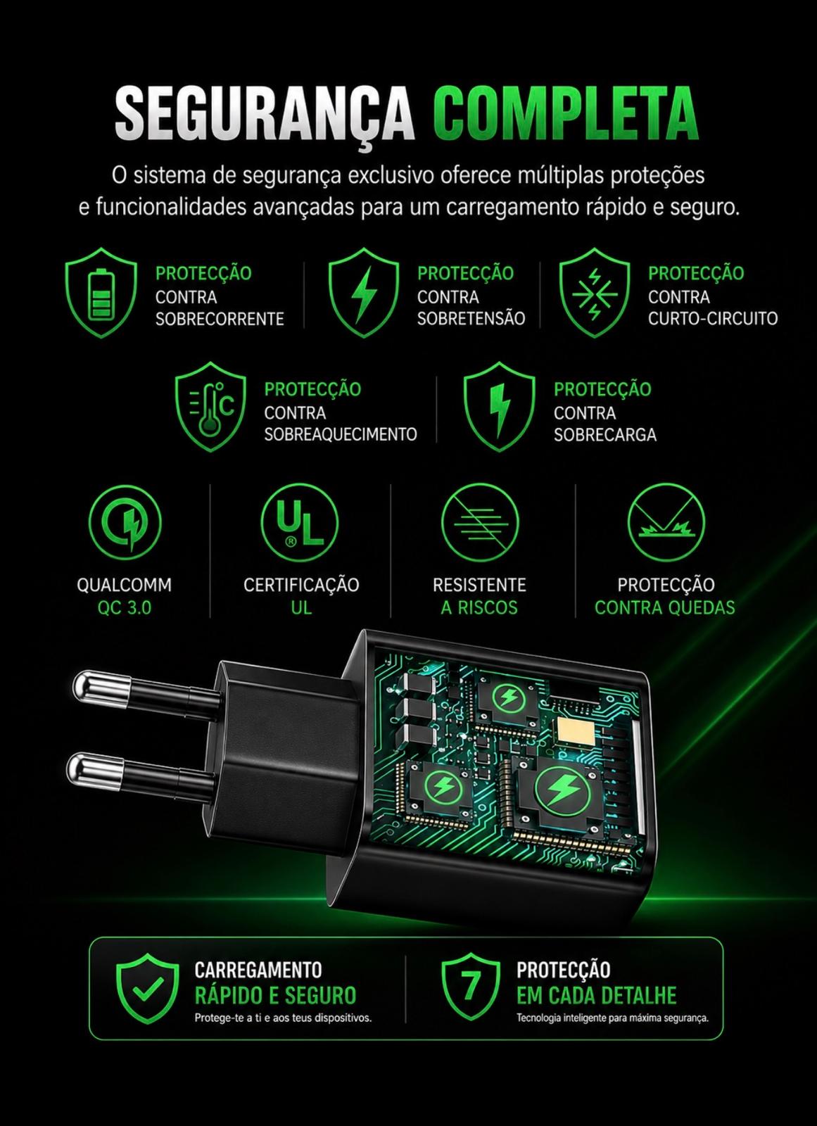 Carregador com 7 Proteções